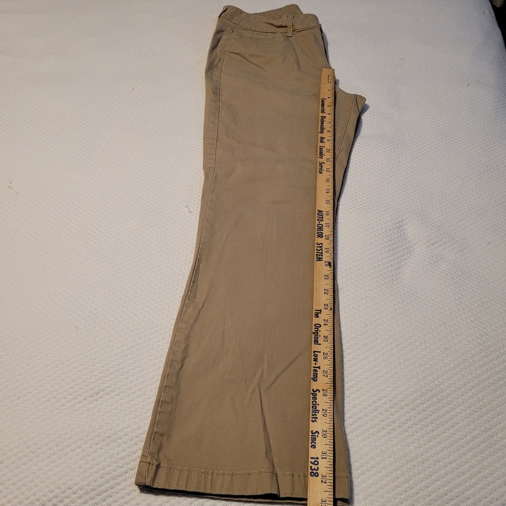 Khaki Lee Rider Mid Rise Cot Spndx 5 Pckt Denim Boot Cut WMNS Jeans SZ 16 - Picture 6 of 8